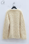 SWAYING 24 Autumn and Winter Velvet Double-Layer Large Coat SW-SW24AW1T100-BAI White